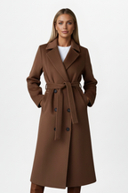 Amelia | Women's Double-Breasted Coat | Belted · Eltrendio