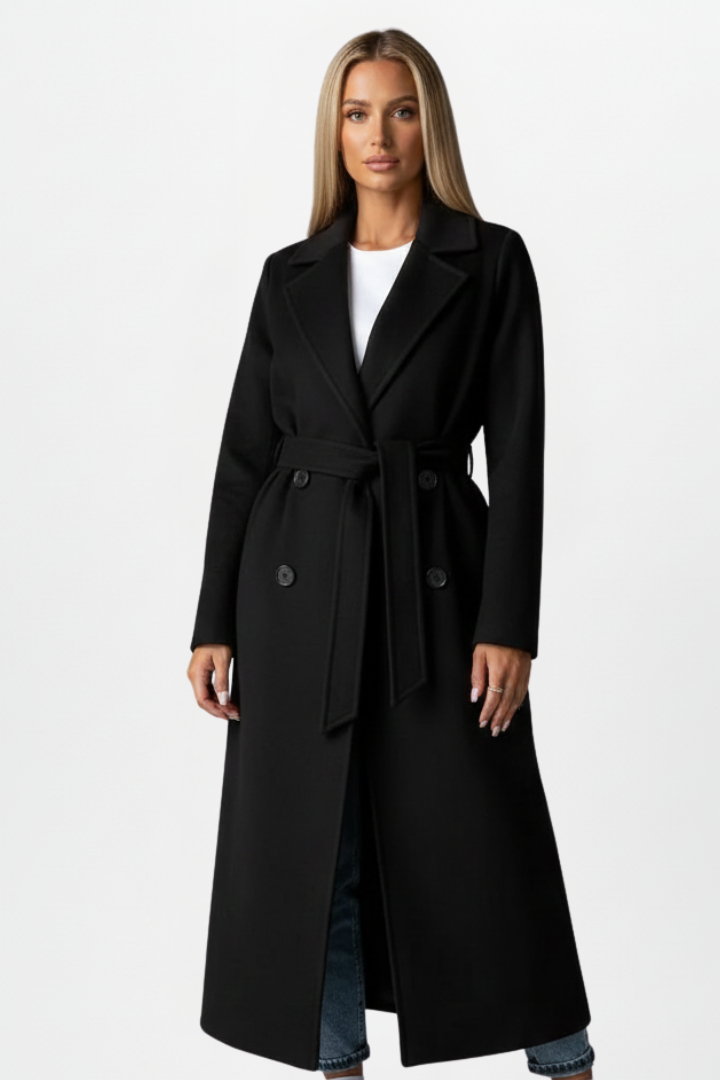 Amelia | Women's Double-Breasted Coat | Belted · Eltrendio