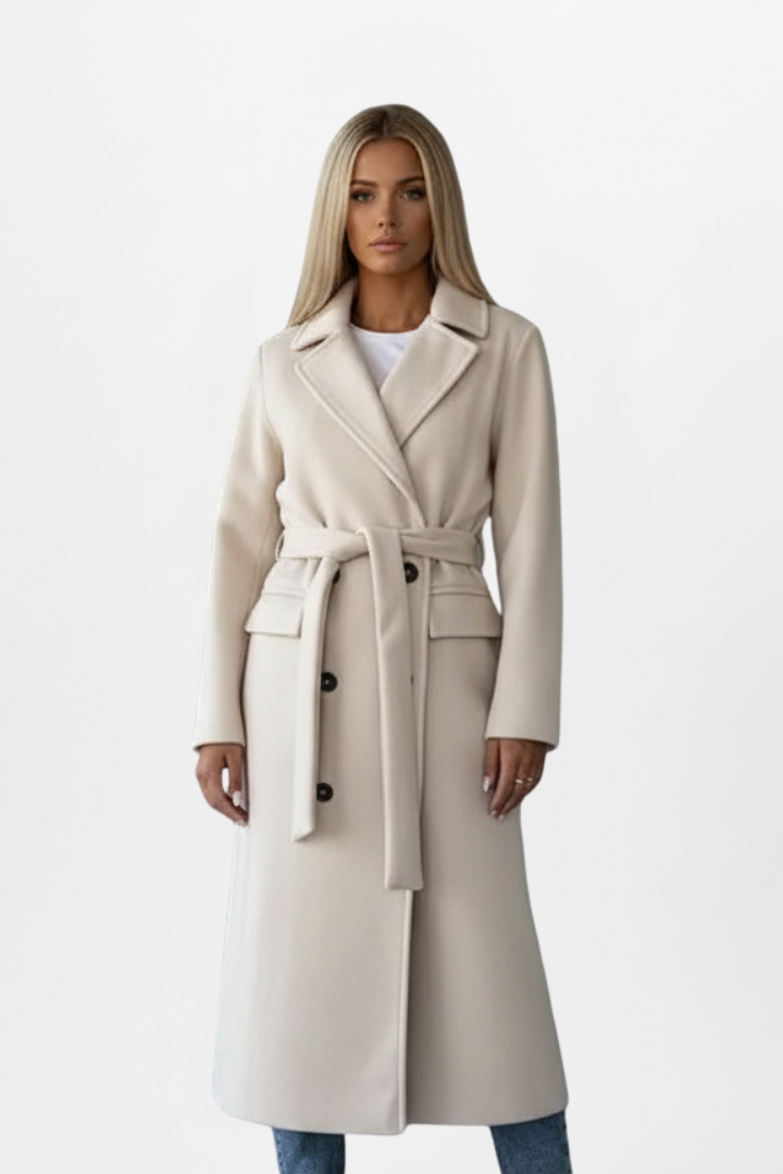 Amelia | Women's Double-Breasted Coat | Belted · Eltrendio
