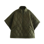 Amelia | Women's Half-Zip Cape | Quilted · Eltrendio