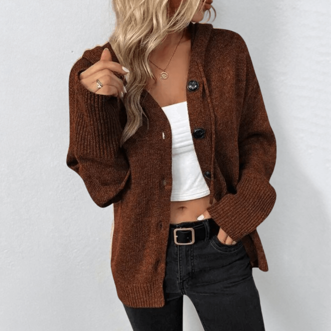 Amelia | Women's Hooded Cardigan | Button-Front · Eltrendio