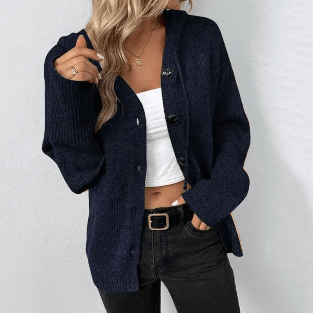 Amelia | Women's Hooded Cardigan | Button-Front · Eltrendio
