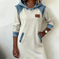 Amelia | Women's Hooded Dress | Denim Trim · Eltrendio