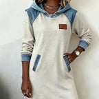 Amelia | Women's Hooded Dress | Denim Trim · Eltrendio