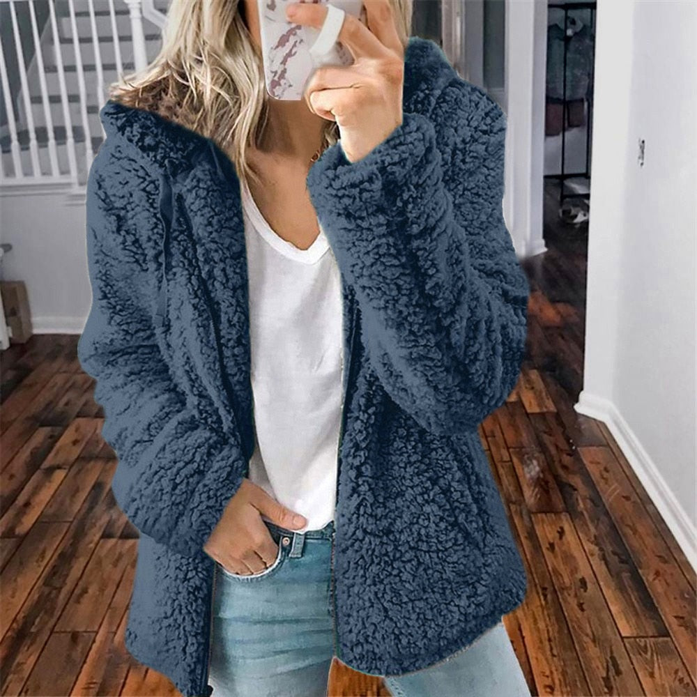 Amelia | Women's Hooded Jacket | Soft Fleece · Eltrendio