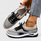 Amelia | Women's Lace-Up Trainers | Mesh Knit · Eltrendio