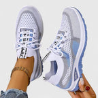 Amelia | Women's Lace-Up Trainers | Mesh Knit · Eltrendio
