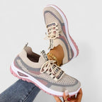 Amelia | Women's Lace-Up Trainers | Mesh Knit · Eltrendio