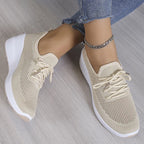 Amelia | Women's Lace-Up Trainers | Mesh Knit · Eltrendio
