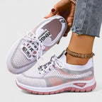 Amelia | Women's Lace-Up Trainers | Mesh Knit · Eltrendio