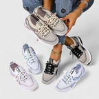 Amelia | Women's Lace-Up Trainers | Mesh Knit · Eltrendio