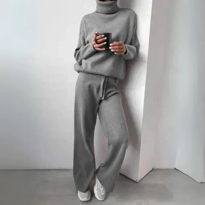 Amelia | Women's Roll-Neck Loungewear Set | Soft Knit · Eltrendio