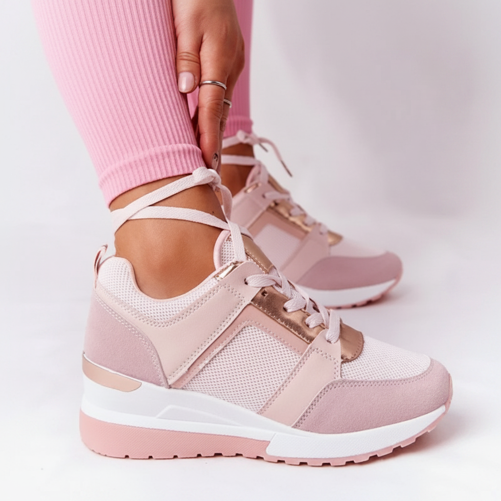 Amelia | Women's Wedge Trainers | Lace-Up-Eltrendio
