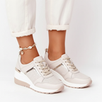Amelia | Women's Wedge Trainers | Lace-Up-Eltrendio