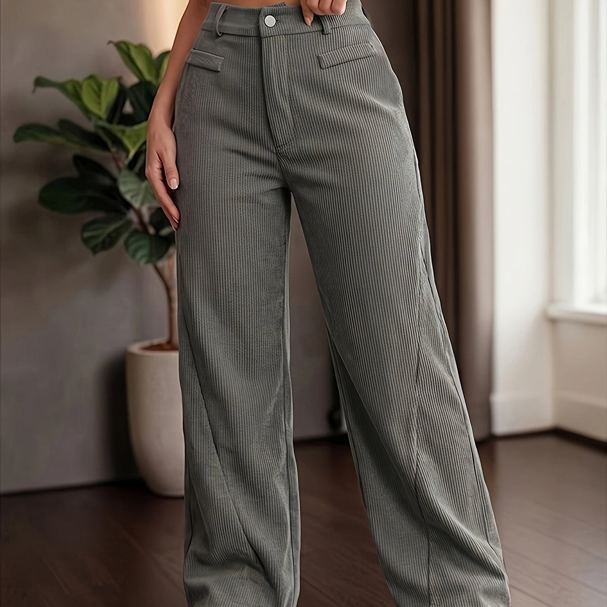 Amelia | Women's Wide-Leg Trousers | High-Waisted · Eltrendio