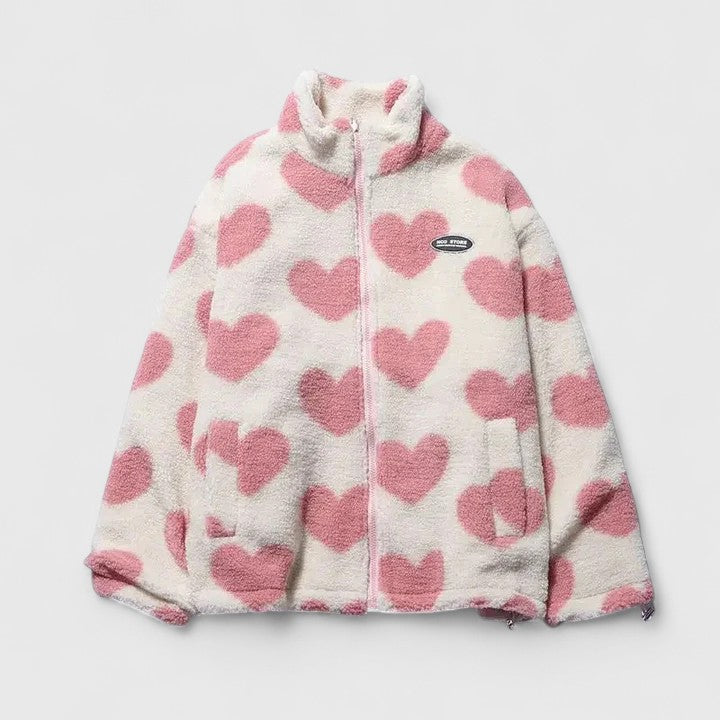 Amelia | Women's Zip-Up Jacket | Heart Fleece · Eltrendio