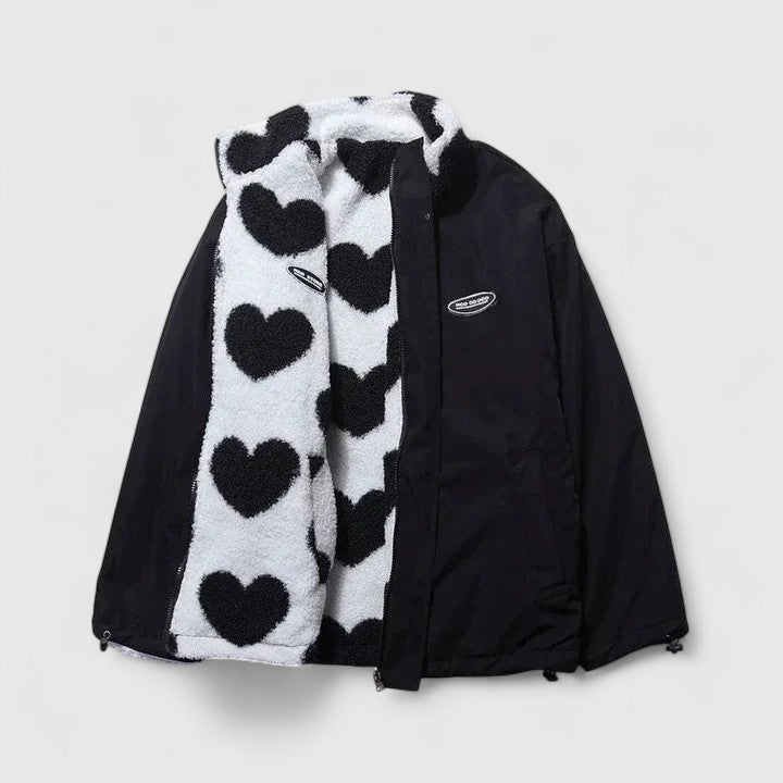 Amelia | Women's Zip-Up Jacket | Heart Fleece · Eltrendio