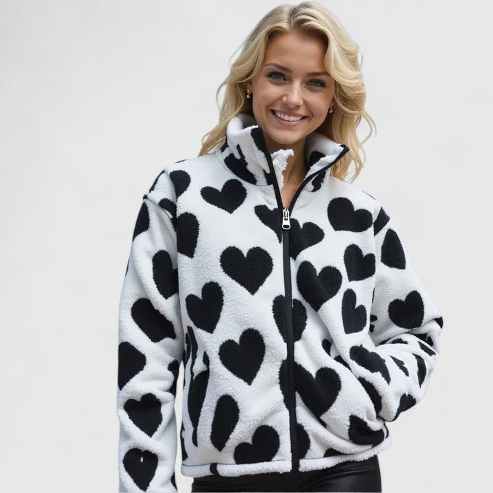 Amelia | Women's Zip-Up Jacket | Heart Fleece · Eltrendio
