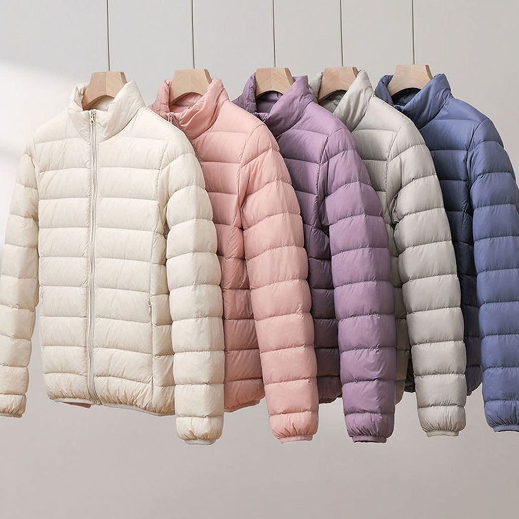 Amelia | Women's Zip-Up Puffer Jacket | Funnel Neck · Eltrendio