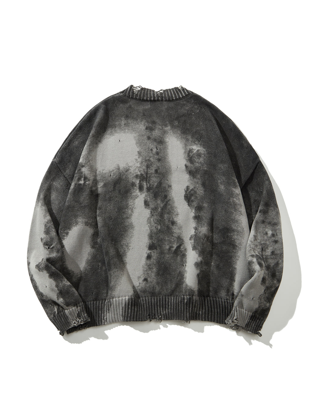Asher | Unisex Oversized Knit Sweater | Distressed Y2K Tie-Dye Style-Eltrendio