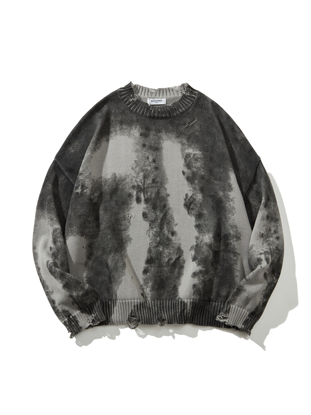 Asher | Unisex Oversized Knit Sweater | Distressed Y2K Tie-Dye Style-Eltrendio