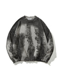 Asher | Unisex Oversized Knit Sweater | Distressed Y2K Tie-Dye Style-Eltrendio
