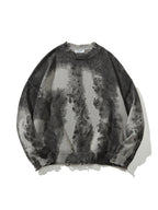Asher | Unisex Oversized Knit Sweater | Distressed Y2K Tie-Dye Style-Eltrendio