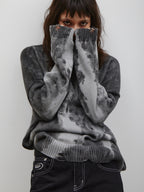 Asher | Unisex Oversized Knit Sweater | Distressed Y2K Tie-Dye Style-Eltrendio