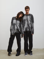 Asher | Unisex Oversized Knit Sweater | Distressed Y2K Tie-Dye Style-Eltrendio
