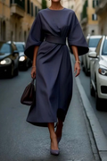 Beatrice | Women's Midi Dress | Belted Waist · Eltrendio