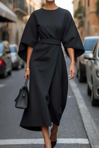 Beatrice | Women's Midi Dress | Belted Waist · Eltrendio