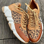 Brooke | Women's Leopard Print Trainers | Lace Up Chunky Sole · Eltrendio