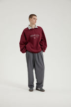 Cameron | Unisex Half Zip Sweatshirt | Oversized Retro Contrast Collar Style-Eltrendio