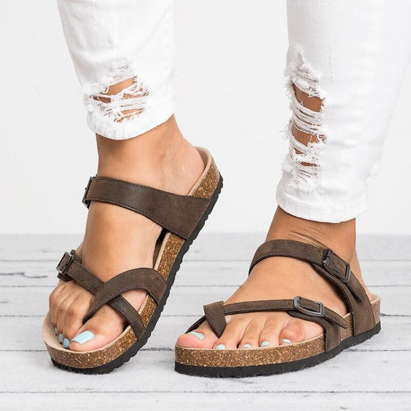 Charlotte | Women's Classic Sandals | Buckle Straps · Eltrendio