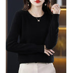Charlotte | Women's Crew Neck Jumper | Ribbed Trim · Eltrendio