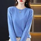 Charlotte | Women's Crew Neck Jumper | Ribbed Trim · Eltrendio