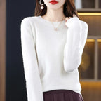 Charlotte | Women's Crew Neck Jumper | Ribbed Trim · Eltrendio