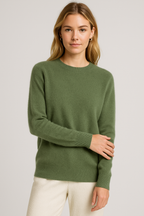 Charlotte | Women's Crewneck Jumper | Ribbed Trim · Eltrendio
