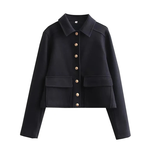 Charlotte | Women's Cropped Jacket | Button-Front · Eltrendio