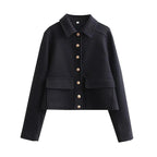 Charlotte | Women's Cropped Jacket | Button-Front · Eltrendio
