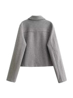 Charlotte | Women's Cropped Jacket | Button-Front · Eltrendio