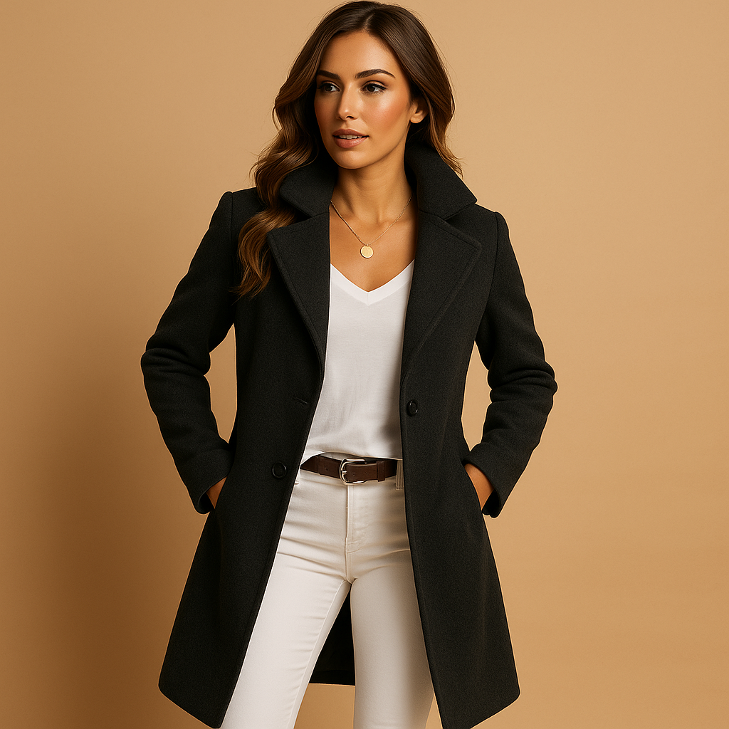 Charlotte | Women's Double-Breasted Coat | Notch Lapel · Eltrendio