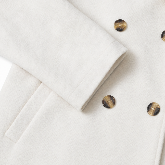 Charlotte | Women's Double-Breasted Peacoat | Notch Lapel · Eltrendio