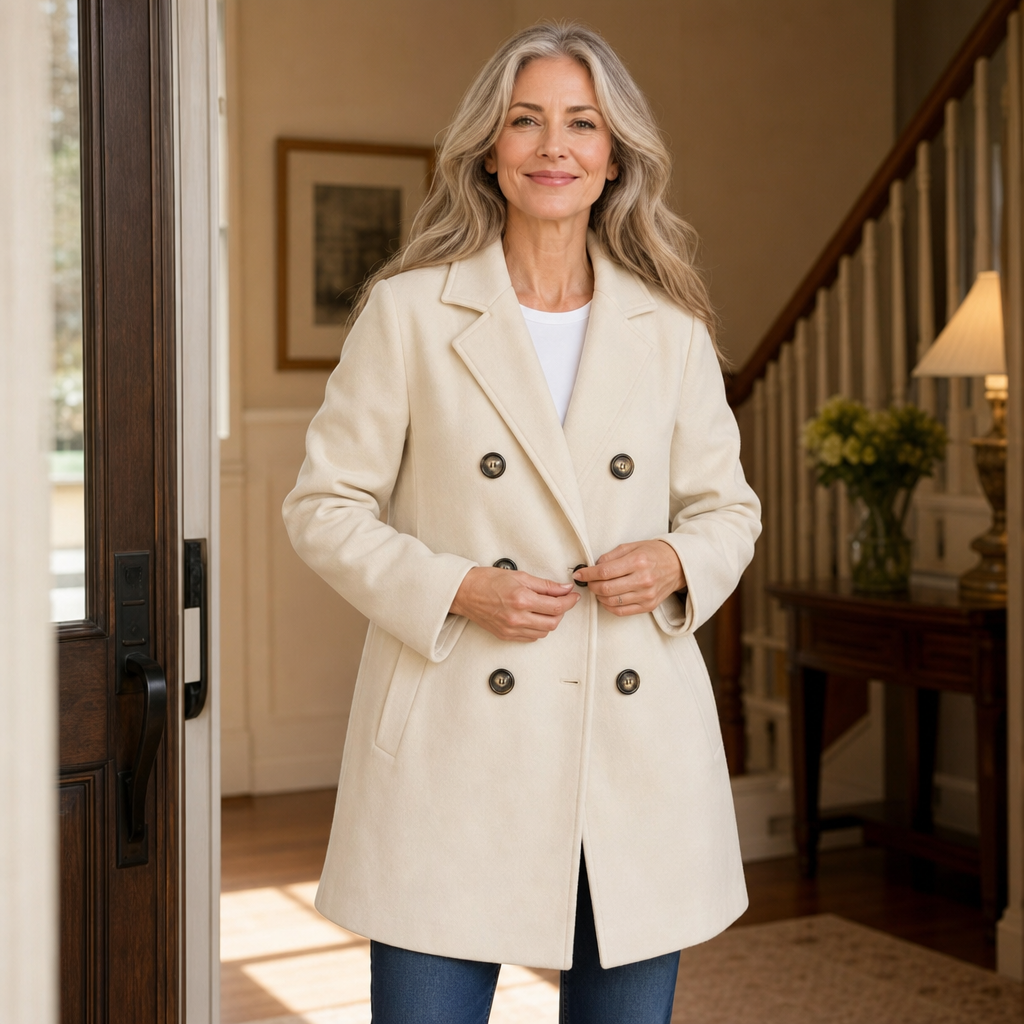 Charlotte | Women's Double-Breasted Peacoat | Notch Lapel · Eltrendio