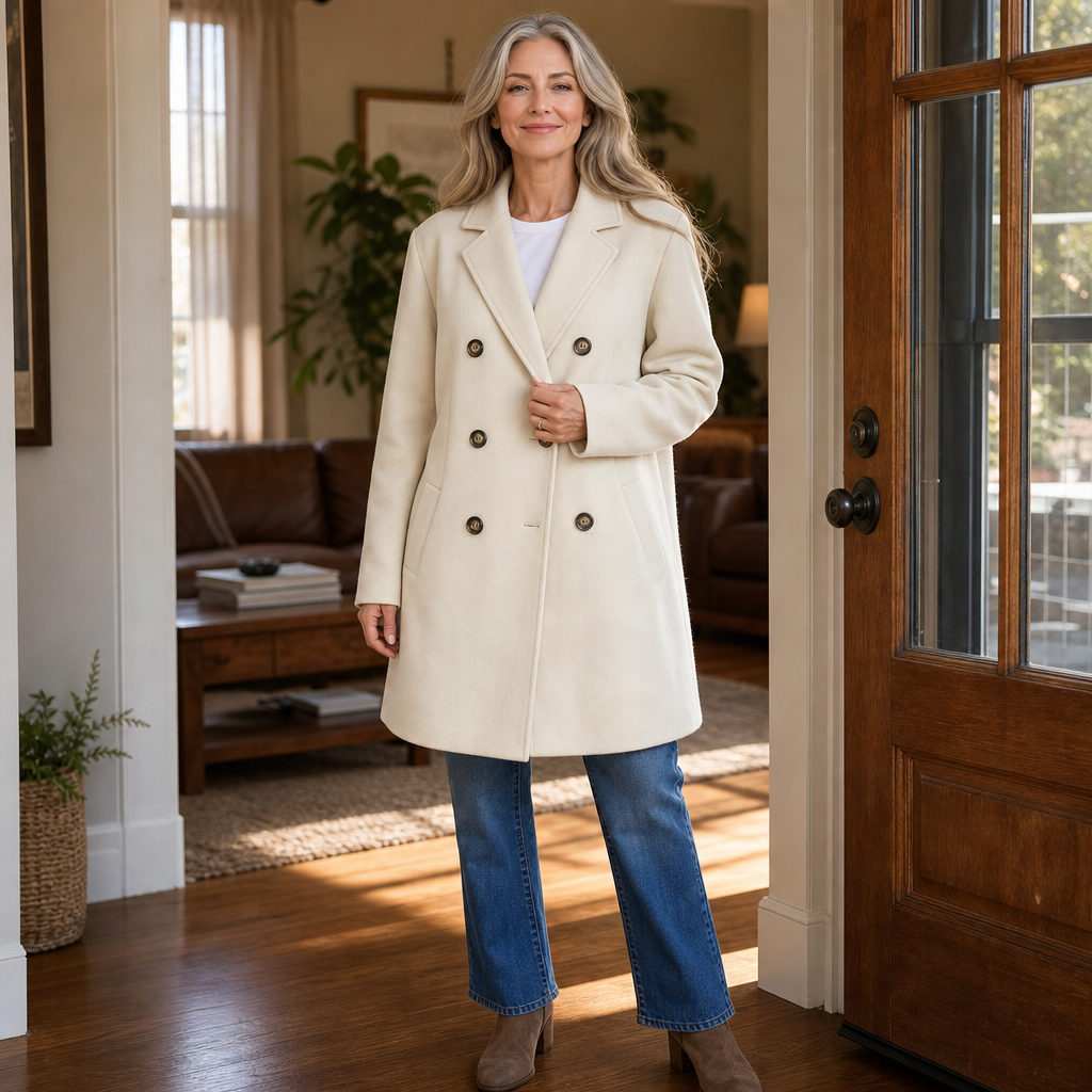 Charlotte | Women's Double-Breasted Peacoat | Notch Lapel · Eltrendio