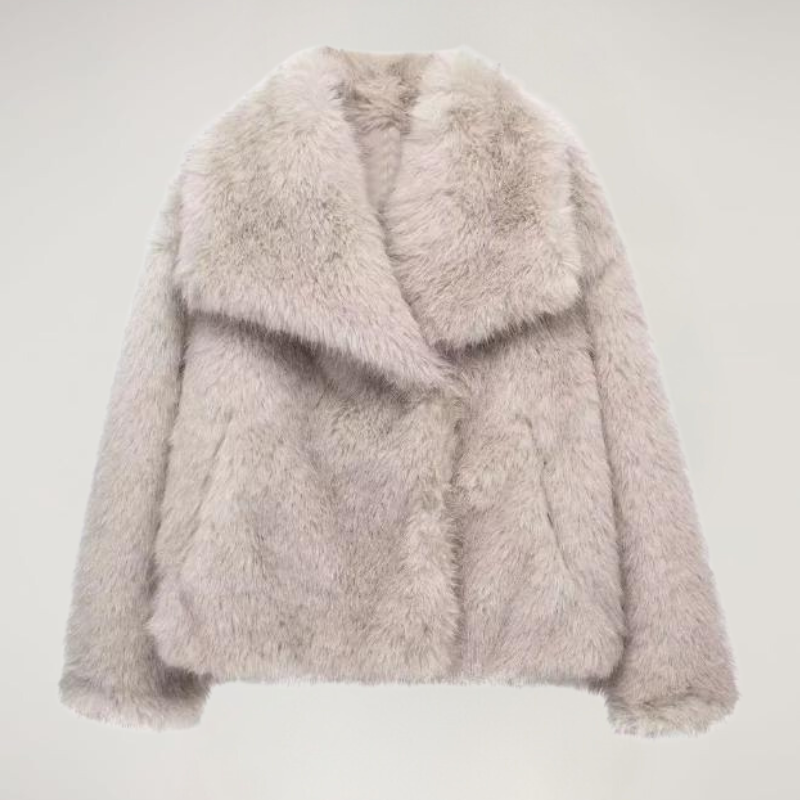 Charlotte | Women's Faux Fur Coat | Collared · Eltrendio