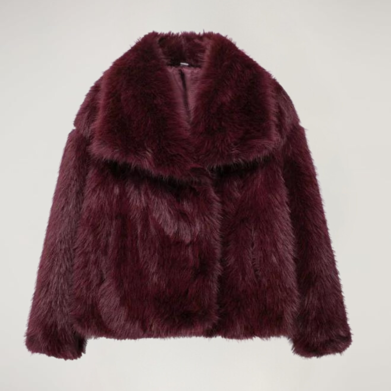 Charlotte | Women's Faux Fur Coat | Collared · Eltrendio