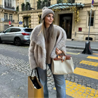 Charlotte | Women's Faux Fur Coat | Collared · Eltrendio