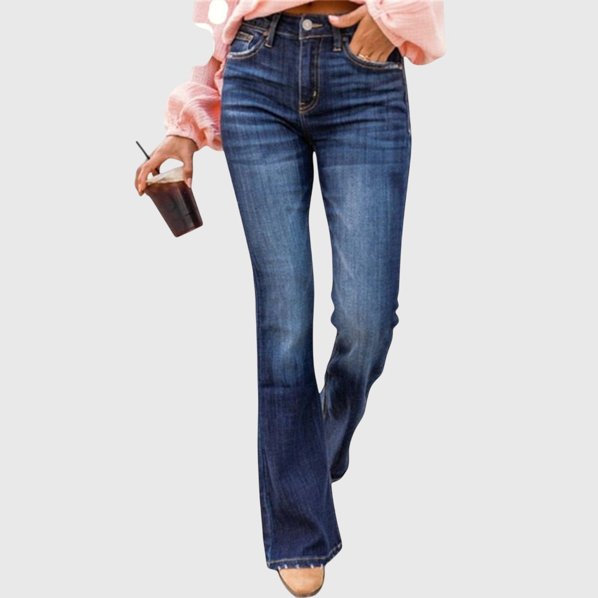 Charlotte | Women's High-Waisted Flared Jeans | Five Pocket · Eltrendio