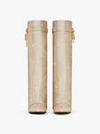 Charlotte | Women's Knee-High Boots | Rhinestone Padlock · Eltrendio